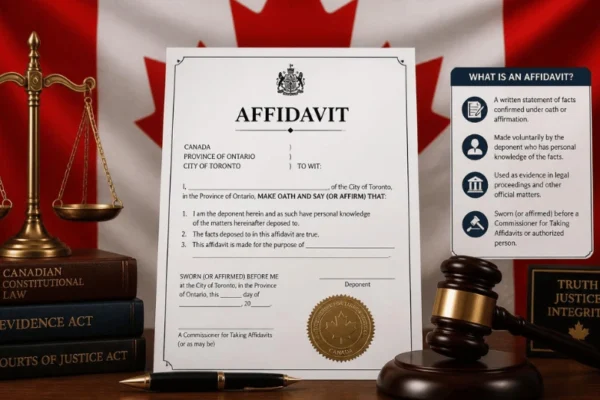 Affidavit in Ontario: What Makes One Valid, Who Can Commission It, 2026 Changes