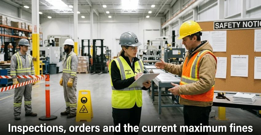 Inspections, orders and the current maximum fines