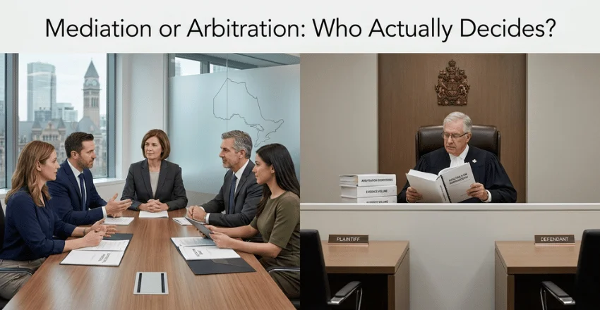 Mediation or arbitration: who actually decides