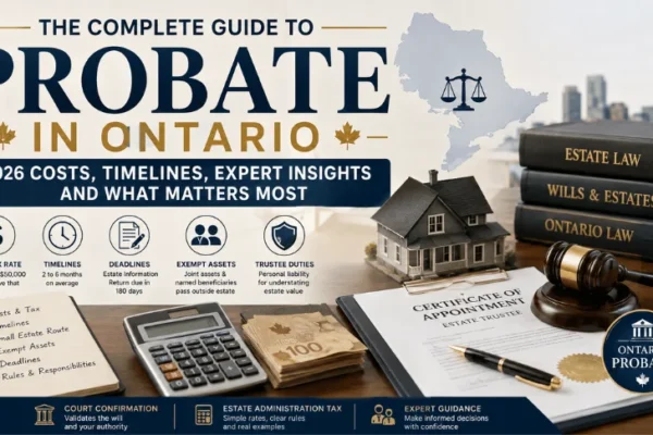 The Complete Guide To Probate In Ontario: 2026 Costs, Timelines, Expert Insights And What Matters Most
