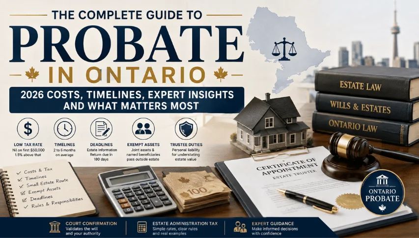 The Complete Guide To Probate In Ontario: 2026 Costs, Timelines, Expert Insights And What Matters Most