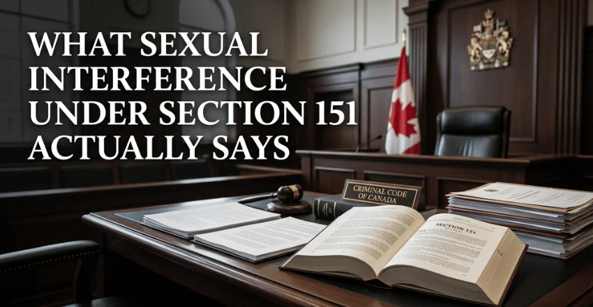 What Sexual Interference Under Section 151 Actually Says