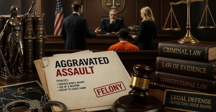 What tips a charge up to aggravated assault?